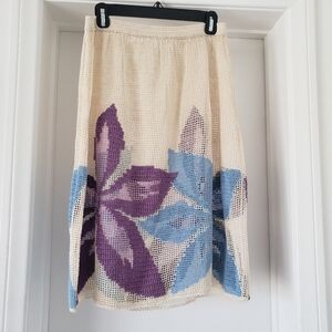 Lim's crochet multicolor  midi womens skirt size S